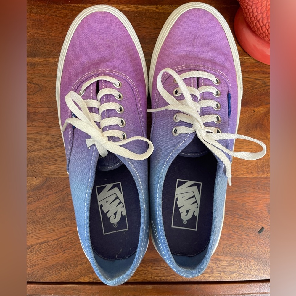 Vans Authentic Core Classic Sneakers in Purple/Blue Ombré - Picture 4 of 9